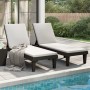 Black polypropylene sun loungers 2 units 155x58x83 cm by vidaXL, Loungers - Ref: Foro24-364148, Price: 301,50 €, Discount: %