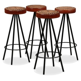 Kitchen bar stools, set of 4, genuine leather. by vidaXL, Kitchen stools - Ref: Foro24-245448, Price: 266,07 €, Discount: %