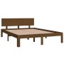 Estructura de cama madera maciza King marrón miel 150x200 cm de vidaXL, Camas y somieres - Ref: Foro24-810503, Precio: 157,35...