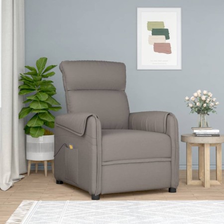 Taupe gray fabric reclining massage chair by vidaXL, Electric massage chairs - Ref: Foro24-348016, Price: 185,26 €, Discount: %