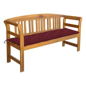 Garden bench with cushion solid acacia wood 157 cm by vidaXL, garden benches - Ref: Foro24-3064290, Price: 183,99 €, Discount: %