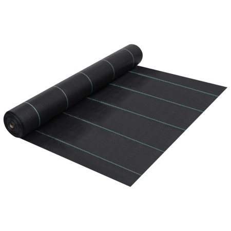 Estera de control de malezas y raíces PP negro 2x50 m de vidaXL, Mallas antihierbas - Ref: Foro24-313067, Precio: 46,62 €, De...