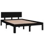 Estructura de cama madera maciza negra 120x190 cm de vidaXL, Camas y somieres - Ref: Foro24-810469, Precio: 98,52 €, Descuent...