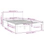 Schwarzer Massivholzbettrahmen 120x190 cm von vidaXL, Betten und Lattenroste - Ref: Foro24-810469, Preis: 98,69 €, Rabatt: %