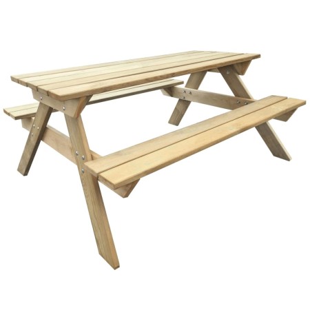 Mesa de picnic de madera de pino 150x135x71,5 cm de vidaXL, Mesas de jardín - Ref: Foro24-41725, Precio: 182,99 €, Descuento: %