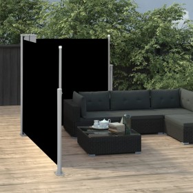 Schwarze einziehbare Seitenmarkise 100x600 cm von vidaXL, Sonnenschirme - Ref: Foro24-48442, Preis: 81,99 €, Rabatt: %