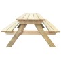 Mesa de picnic de madera de pino 150x135x71,5 cm de vidaXL, Mesas de jardín - Ref: Foro24-41725, Precio: 182,99 €, Descuento: %