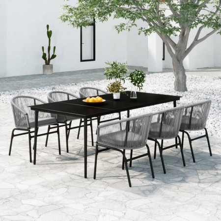 Garden dining set 7 pieces gray synthetic rattan by vidaXL, Garden sets - Ref: Foro24-3099255, Price: 775,22 €, Discount: %