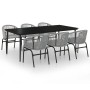 Garden dining set 7 pieces gray synthetic rattan by vidaXL, Garden sets - Ref: Foro24-3099255, Price: 775,22 €, Discount: %