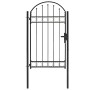 Puerta de jardín con arco superior 100x175 cm acero negro de vidaXL, Puertas de jardín - Ref: Foro24-143087, Precio: 242,36 €...