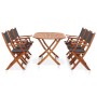 Garden dining set 7 pieces eucalyptus wood and textilene by vidaXL, Garden sets - Ref: Foro24-278913, Price: 532,52 €, Discou...