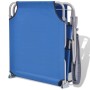 Tumbona con toldo de acero acero azul de vidaXL, Tumbonas - Ref: Foro24-42931, Precio: 90,99 €, Descuento: %