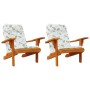 Cojines para silla Adirondack 2 uds tela Oxford estampado hojas de vidaXL, Cojines para sillas y sofás - Ref: Foro24-361848, ...