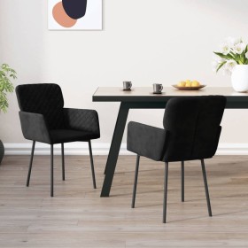 Dining chairs 2 units black velvet by vidaXL, dining chairs - Ref: Foro24-344785, Price: 127,57 €, Discount: %