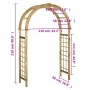 Arco de celosía de madera de pino verde impregnada de vidaXL, Pérgolas, arcos y enrejados de jardín - Ref: Foro24-43256, Prec...