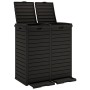 Outdoor black polypropylene trash can 78x41x86 cm by vidaXL, Garbage cans and trash cans - Ref: Foro24-364173, Price: 249,04 ...