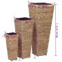 Bedding set 3 pieces brown water hyacinth by vidaXL, Pots and planters - Ref: Foro24-45568, Price: 100,31 €, Discount: %