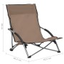 Klappbare Strandkörbe, 2 Einheiten, grau-taupefarbener Stoff von vidaXL, Gartenstühle - Ref: Foro24-312492, Preis: 70,05 €, R...