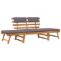 2-in-1 garden sofa bed with solid acacia wood cushion 190cm by vidaXL, garden benches - Ref: Foro24-45960, Price: 217,70 €, D...