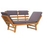 2-in-1-Gartenschlafsofa mit Kissen aus massivem Akazienholz, 190 cm von vidaXL, Gartenbänke - Ref: Foro24-45960, Preis: 217,7...