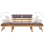 2-in-1 garden sofa bed with solid acacia wood cushion 190cm by vidaXL, garden benches - Ref: Foro24-45960, Price: 217,70 €, D...