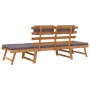 2-in-1 garden sofa bed with solid acacia wood cushion 190cm by vidaXL, garden benches - Ref: Foro24-45960, Price: 217,70 €, D...