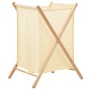 Cesto de ropa sucia madera de cedro y tela beige 42x41x64 cm de vidaXL, Cestas para ropa - Ref: Foro24-246440, Precio: 33,54 ...