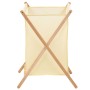 Cesto de ropa sucia madera de cedro y tela beige 42x41x64 cm de vidaXL, Cestas para ropa - Ref: Foro24-246440, Precio: 33,54 ...