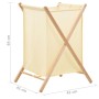 Cesto de ropa sucia madera de cedro y tela beige 42x41x64 cm de vidaXL, Cestas para ropa - Ref: Foro24-246440, Precio: 33,54 ...