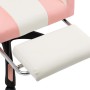 Silla gaming con reposapiés cuero sintético rosa y blanco de vidaXL, Sillas de oficina - Ref: Foro24-287994, Precio: 163,30 €...