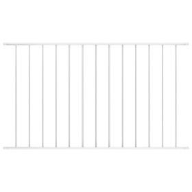 Fence panel with white powder coated steel 1.7x1.25m by vidaXL, fence panels - Ref: Foro24-145226, Price: 66,40 €, Discount: %