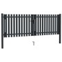 Cancel double anthracite grey steel fence 306x150 cm by vidaXL, garden gates - Ref: Foro24-146351, Price: 549,26 €, Discount: %