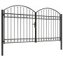 Double door fence gate with black steel arch 300x175 cm by vidaXL, garden gates - Ref: Foro24-146340, Price: 572,17 €, Discou...