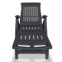 Anthracite gray plastic sun lounger with footrest by vidaXL, Loungers - Ref: Foro24-43588, Price: 152,94 €, Discount: %