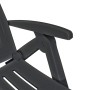 Anthracite gray plastic sun lounger with footrest by vidaXL, Loungers - Ref: Foro24-43588, Price: 152,94 €, Discount: %