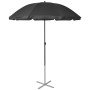 Black aluminum sun loungers with umbrella by vidaXL, Loungers - Ref: Foro24-42161, Price: 180,99 €, Discount: %