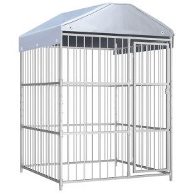 Außenzwinger mit Dach 150x150x200 cm von vidaXL, Hundehütten und Zäune - Ref: Foro24-144619, Preis: 417,99 €, Rabatt: %