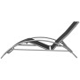 Black aluminum sun loungers with umbrella by vidaXL, Loungers - Ref: Foro24-42161, Price: 180,99 €, Discount: %