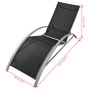 Black aluminum sun loungers with umbrella by vidaXL, Loungers - Ref: Foro24-42161, Price: 180,99 €, Discount: %