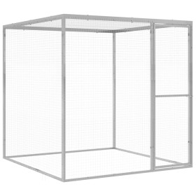 Galvanized steel cat cage 1.5x1.5x1.5 m by vidaXL, Cages and habitats for small animals - Ref: Foro24-146356, Price: 282,99 €...