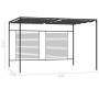 Retractable anthracite gazebo with roof 4x3x2.3 m 180 g/m² by vidaXL, Tents and gazebos - Ref: Foro24-313625, Price: 338,87 €...