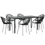 Garden dining set 7 pieces black PVC rattan by vidaXL, Garden sets - Ref: Foro24-3156529, Price: 780,99 €, Discount: %