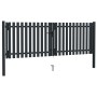 Double anthracite gray steel fence gate 306x125 cm by vidaXL, garden gates - Ref: Foro24-146350, Price: 385,93 €, Discount: %