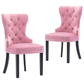 Sillas de comedor 2 unidades de terciopelo rosa de vidaXL, Sillas de comedor - Ref: Foro24-287962, Precio: 278,52 €, Descuent...