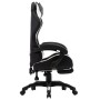 Silla gaming con reposapiés cuero sintético blanco y negro de vidaXL, Sillas de oficina - Ref: Foro24-287991, Precio: 179,50 ...