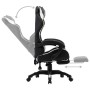 Silla gaming con reposapiés cuero sintético blanco y negro de vidaXL, Sillas de oficina - Ref: Foro24-287991, Precio: 179,50 ...