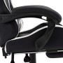 Silla gaming con reposapiés cuero sintético blanco y negro de vidaXL, Sillas de oficina - Ref: Foro24-287991, Precio: 179,50 ...