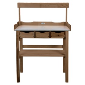 Esschert Design Potting Table with Drawer and Grid Brown by Esschert Design, Gardening tables - Ref: Foro24-433900, Price: 12...