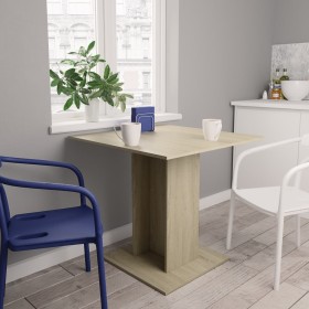 Oak plywood dining table 80x80x75 cm by vidaXL, Kitchen and dining tables - Ref: Foro24-800255, Price: 75,35 €, Discount: %