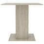 Oak plywood dining table 80x80x75 cm by vidaXL, Kitchen and dining tables - Ref: Foro24-800255, Price: 68,05 €, Discount: %